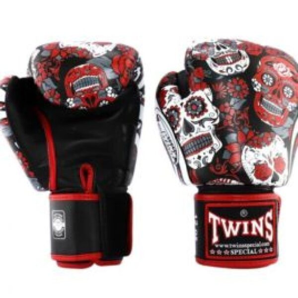 Guantes de boxeo Twins Special Fantasy 4 Skull rojos