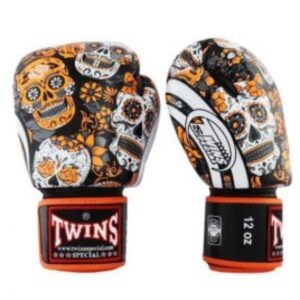Guantes de boxeo Twins Special Fantasy 4 Skull naranjas