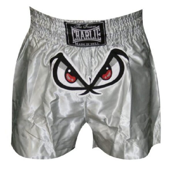 Pantalones Muay Thai Charlie Badboy plata