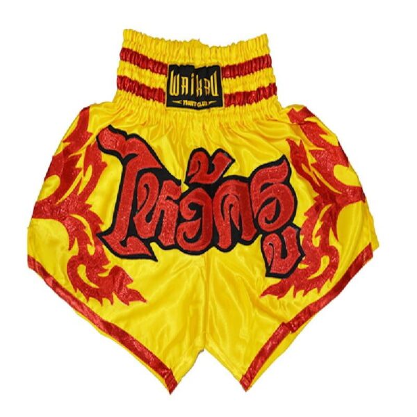 Pantalones Muay Thai Waikru Tradicional amarillo