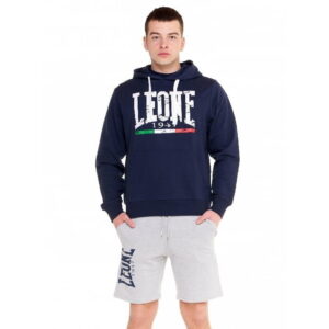Sudadera Leone Logo Italia negra