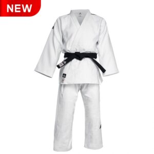 Judogi Adidas Champion III IJF blanco (bandas negras)