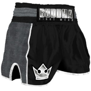 Pantalones Muay Thai Buddha Retro Premium negro-gris