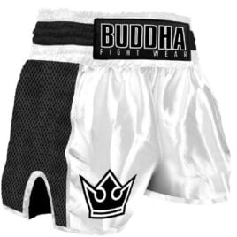 Pantalones Muay Thai Buddha Retro Premium blanco