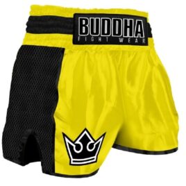 Pantalones Muay Thai Buddha Retro Premium amarillo