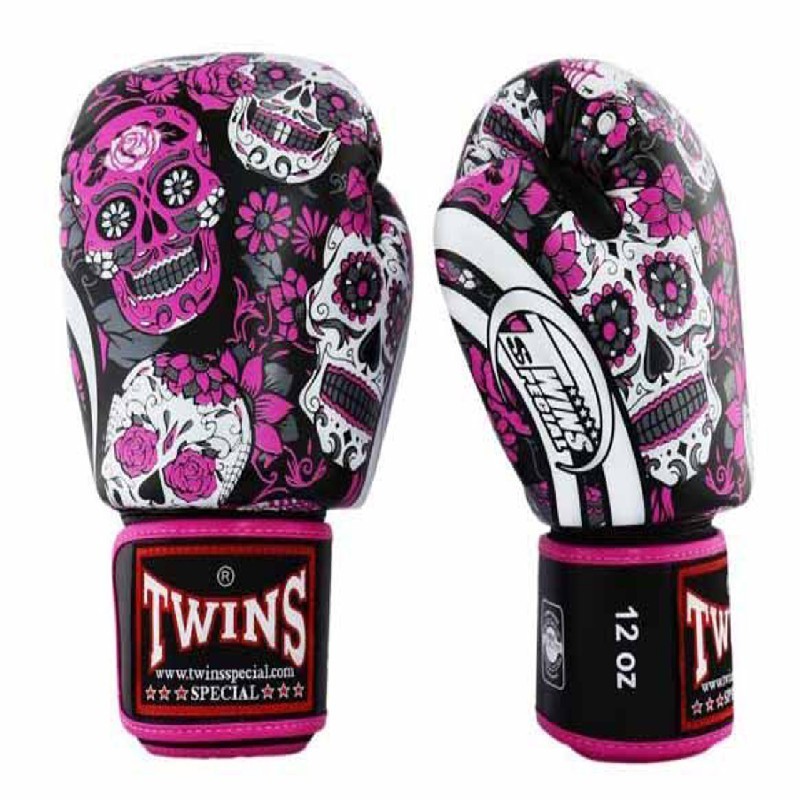 Guantes de boxeo Twins Special Fantasy 4 Skull morados
