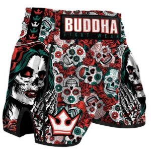 Pantalones Muay Thai Buddha European Red Mexican