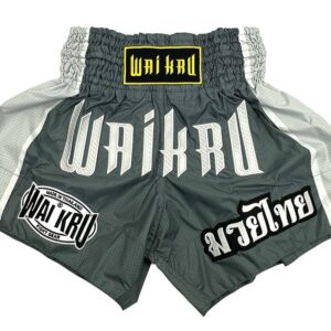 Pantalones Muay Thai Waikru Channel 7 gris