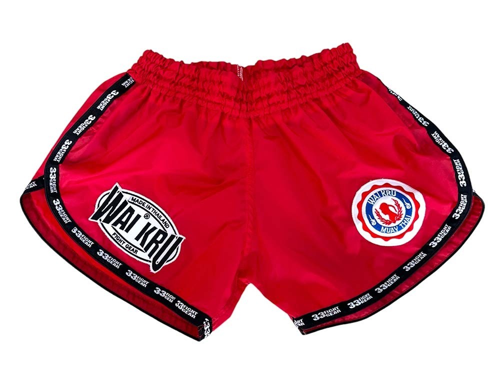 Pantalones Muay Thai Waikru Hybrid Ripstop rojos