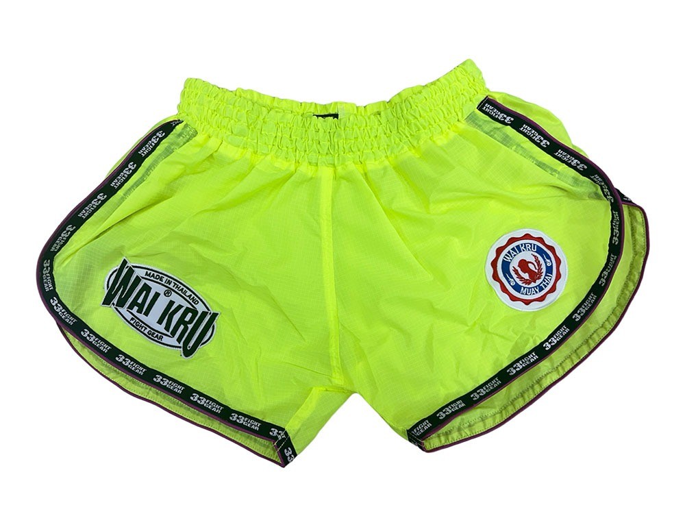 Pantalones Muay Thai Waikru Hybrid Ripstop amarillos