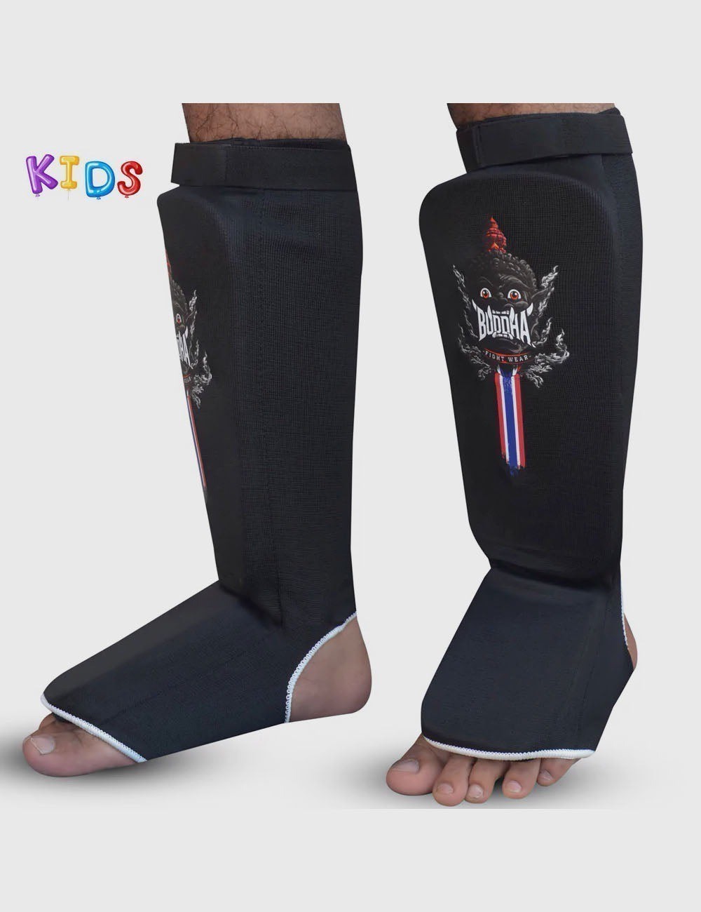 Espinilleras Infantiles Tubular Buddha negras