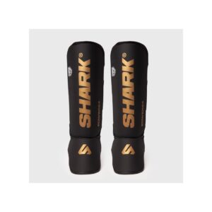 Espinilleras Shark Power24 negras oro