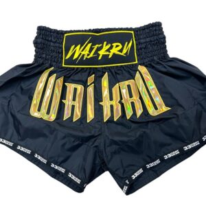 Pantalones Muay Thai Waikru Hybrid Ripstop negro