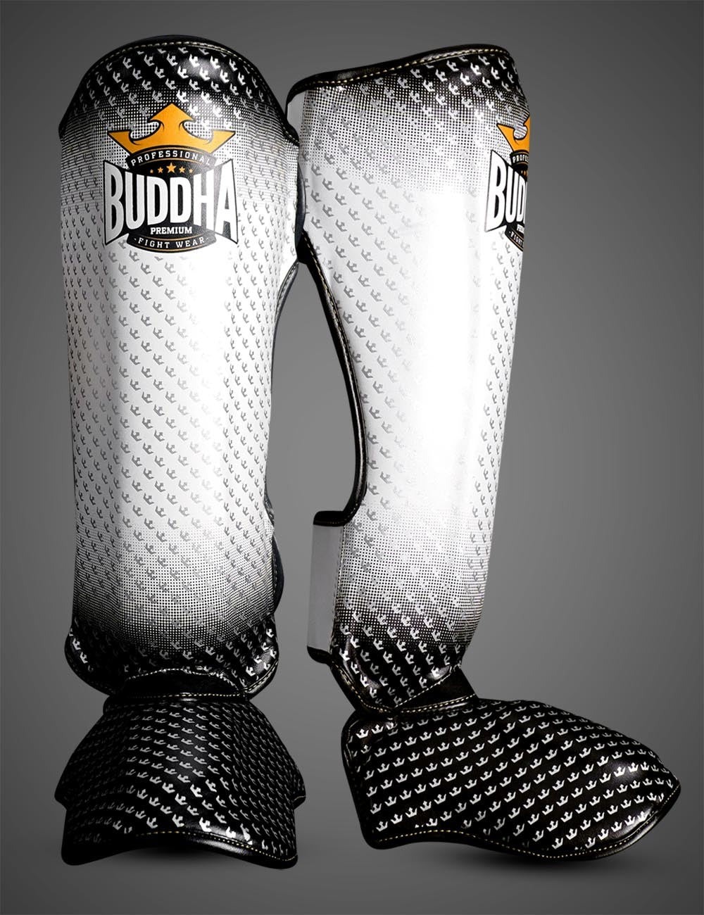 Espinilleras Buddha Titanium blancas