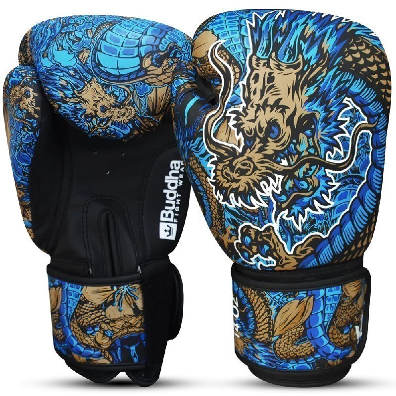 Guantes de Boxeo Buddha Dragon azul