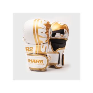 Guantillas MMA Shark  R2 Blanco-Oro