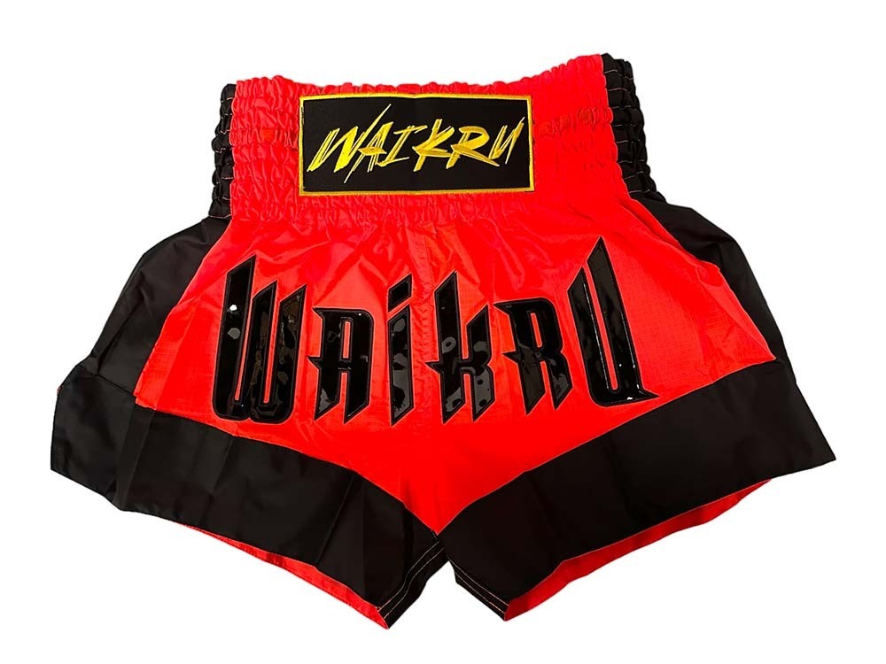 Pantalones Muay Thai Waikru Hybrid Ripstop naranjas