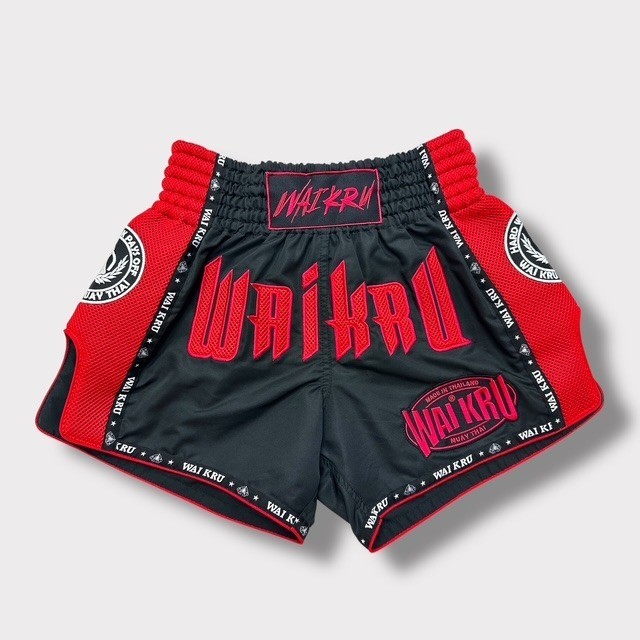 Pantalones Muay Thai Waikru Mesh Red