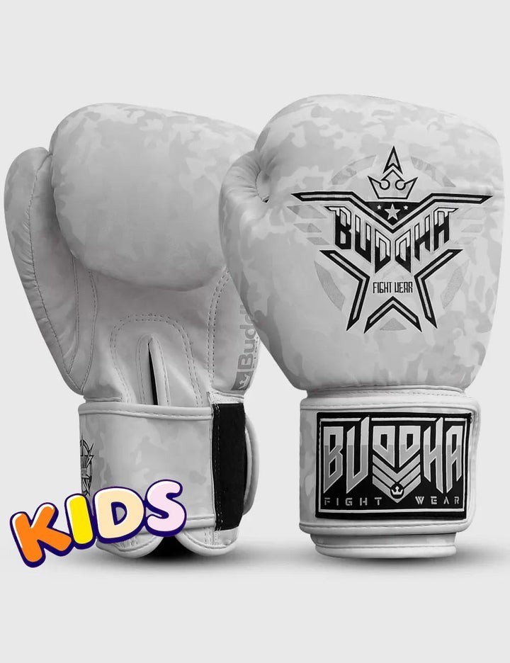 Guantes de Boxeo infantil Buddha Army blanco