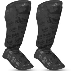 Espinilleras infantiles Buddha Epic negra mate