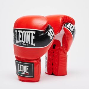 Guantes de Boxeo Leone Shock Pro cuerdas rojos