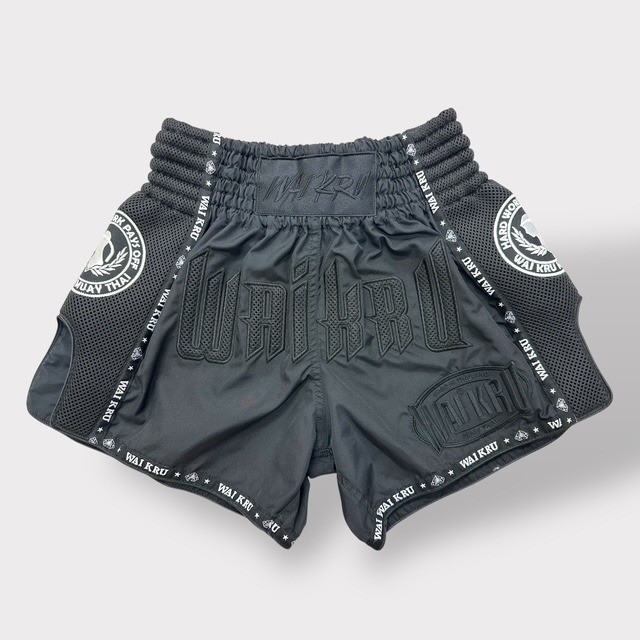 Pantalones Muay Thai Waikru Mesh Black Mamba
